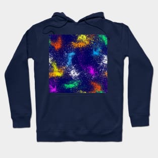 Watercolor splatter pattern, brush strokes Hoodie